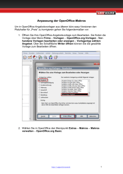 Anpassung der OpenOffice