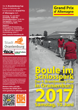 in Oranienburg - 1. BCK (Boule Club Kreuzberg)