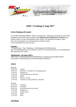 Infos zum Kid&acute;s Camp