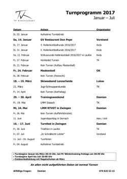 Turnprogramm 2017