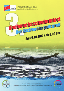 3. Nachwuchsschwimmfest - SV Bayer Uerdingen 08 eV