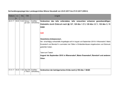 Interessante Verhandlungen in der KW 4