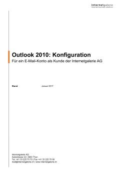 Outlook 2010: Konfiguration