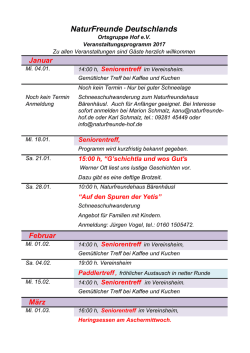 Programm - NaturFreunde Hof