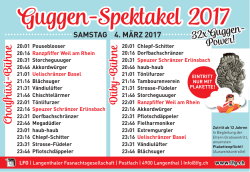 Guggenspektakel Programm 2017