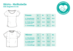 Shirts - Maßtabelle