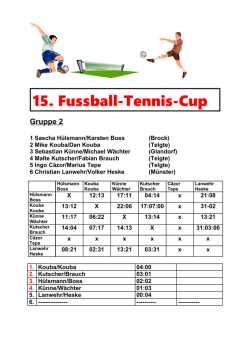 Gruppe 2 - Tennishalle Ostbevern