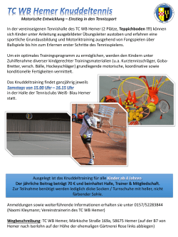 In der vereinseigenen Tennishalle des TC WB Hemer