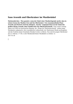 Saso Avsenik und Oberkrainer im Musikwinkel - Vogtland