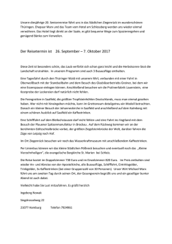 Informationen zur Reise bekommen Sie hier - Apostel