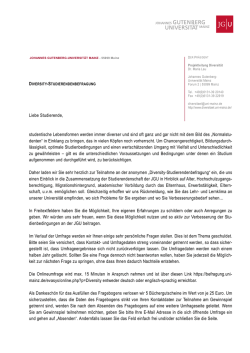Diversity-Onlineumfrage - Johannes Gutenberg