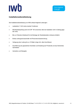 Installationsdienstleistung