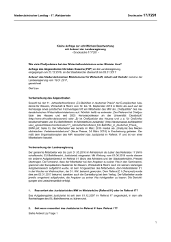 Drucksachen allgemein - Nieders&auml;chsischer Landtag