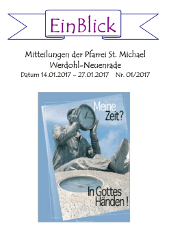 EinBlick 01-2017 - Gemeinde St. Michael Werdohl