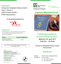 Update Medizinrecht - Westpfalz