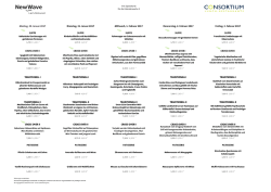 Dienstag, 31. Januar 2017 Freitag, 3. Februar 2017 Donnerstag, 2