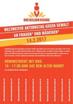 Abrisszettel DIN A5 - ONE BILLION RISING Köln