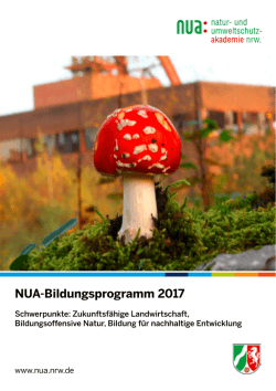 NUA-Bildungsprogramm 2017 - NUA NRW