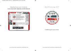 Fortbildung für Feuerwehren - StudienInstitut NiederrheiN