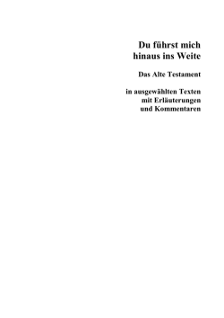 Du f&uuml;hrst mich hinaus ins Weite