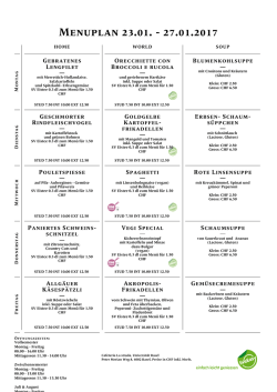 Menuplan W04 als PDF - Cafeteria La Strada
