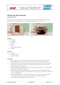 Holztisch aus alter Kommode