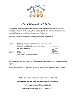 Ein Flohmarkt mit Caf&eacute;