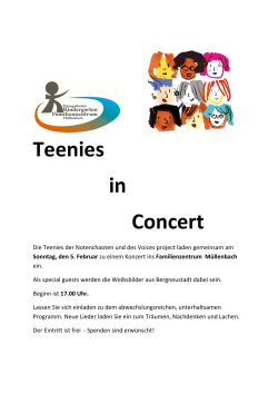 Teenies in Concert - Familienzentrum Müllenbach
