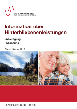Informationsbrosch&uuml;re &uuml;ber Hinterbliebenenleistungen