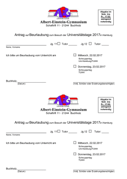 Uni-Tage Beurlaubungsformular 2017 - AEG