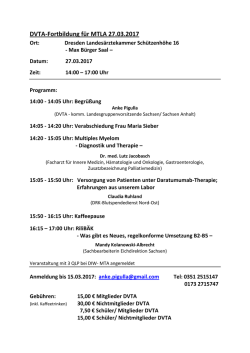DVTA-Fortbildung f&uuml;r MTLA 27.03.2017