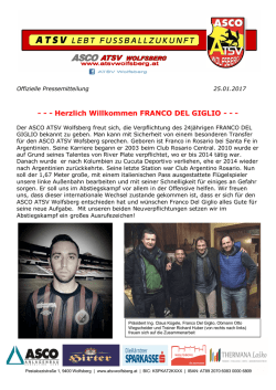 Herzlich Willkommen FRANCO DEL GIGLIO