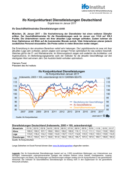 ifo Gesch&auml;ftsklimaindex Dienstleistungen sinkt
