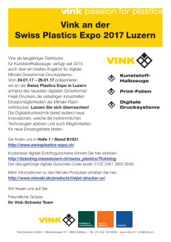 Vink an der Swiss Plastics Expo 2017 Luzern