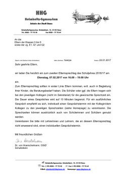 Informationsbrief - Helmholtz