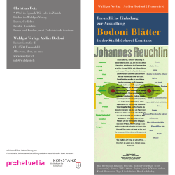 Bodoni Blätter - Stadt Konstanz