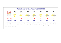 Wettertrend f&uuml;r den Raum WEISSENSEE