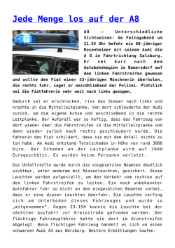 Jede Menge los auf der A8,Gro&szlig;er Andrang beim