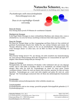 Informationsblatt zur Therapie