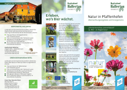 Natur in Pfaffenhofen - Hopfenland Hallertau