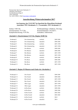 Ausschreibung Winterschwimmfest 2017