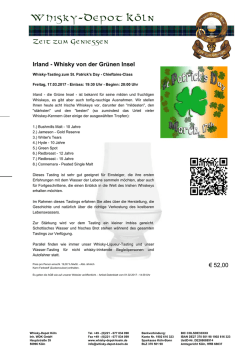 Whisky-Tasting zum St. Patrick`s Day - Chieftains