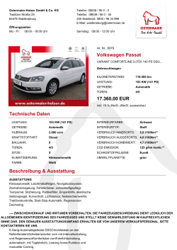 Volkswagen Passat 17.360,00 EUR Technische Daten
