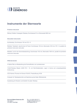 Instrumente der Sternwarte
