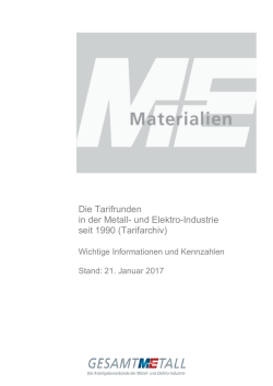 Die Tarifrunden in der Metall- und Elektro-Industrie