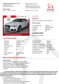Audi A4 28.660,00 EUR Technische Daten
