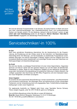 Servicetechniker/-in 100%