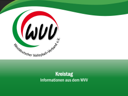 Präsentation des WVV-Vertreters auf Kreistagen 2017