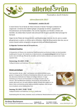 Jahresplan 2017