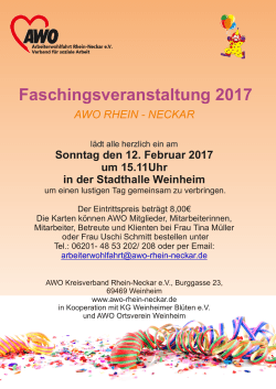 Fasching 2017 - AWO Rhein